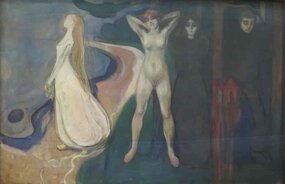"Woman in three stages" painting by Edvard Munch