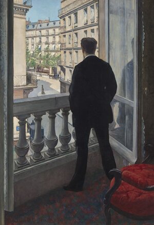 Young Man at His Window by Gustave Caillebotte